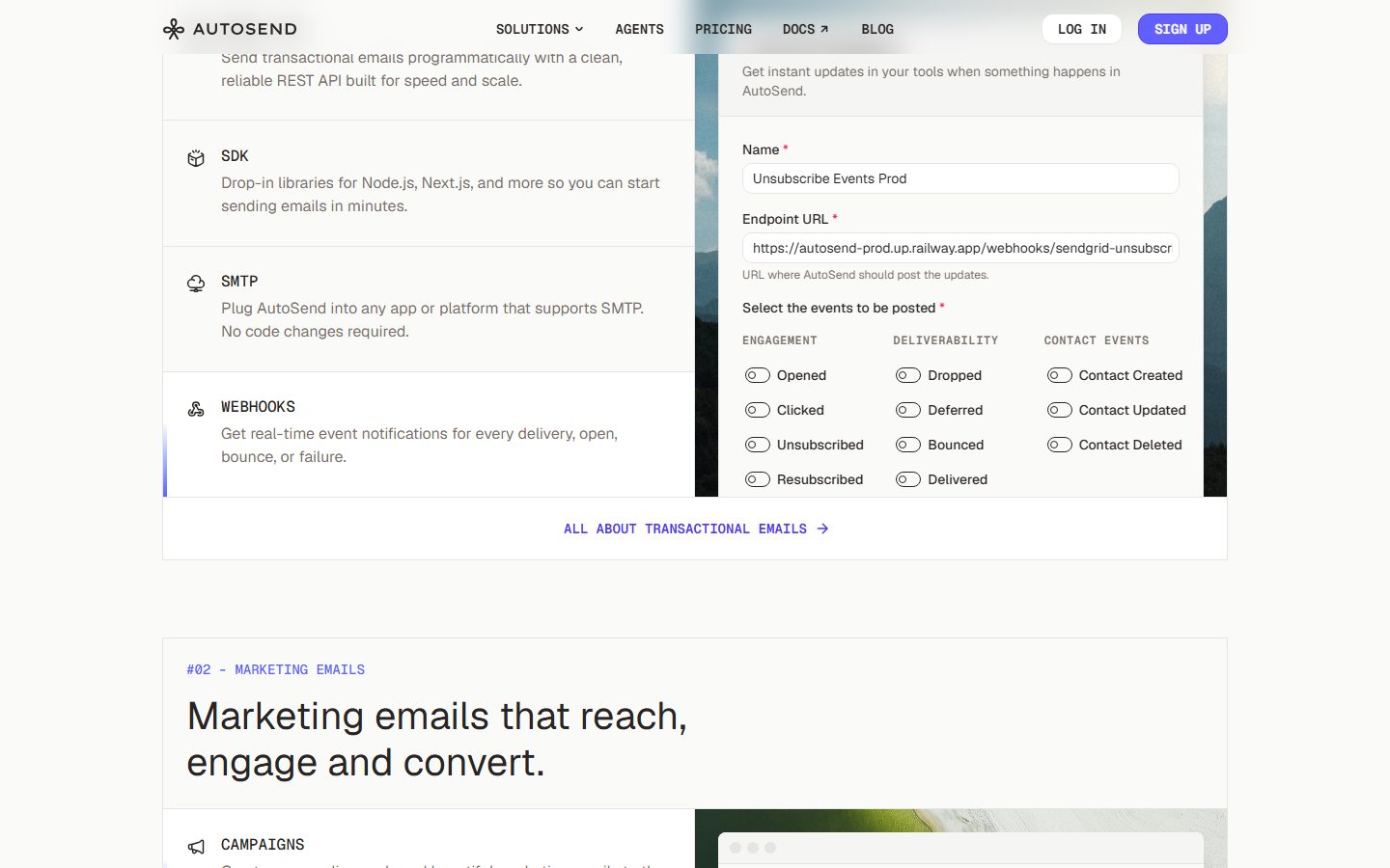 Preview of AutoSend