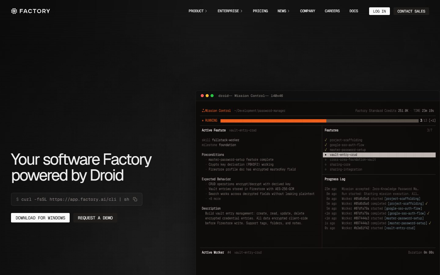 Preview of Factory.ai