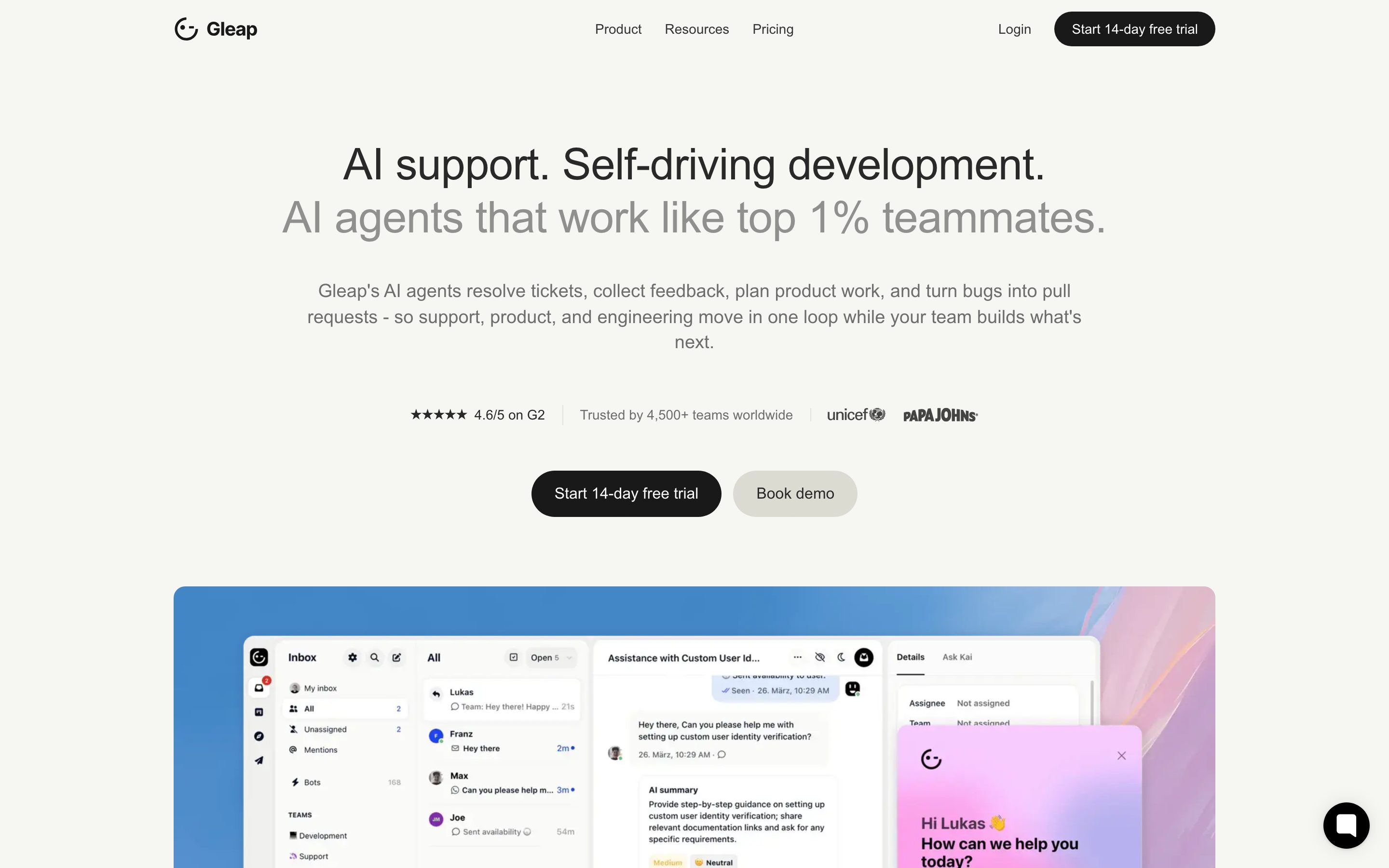 Preview of Gleap