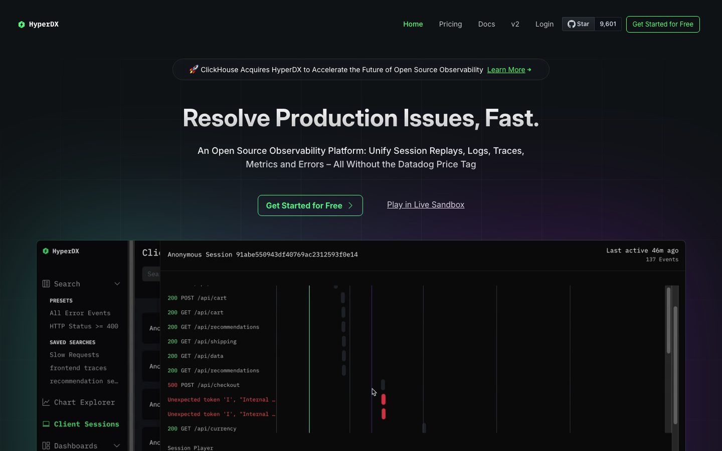 Preview of HyperDX