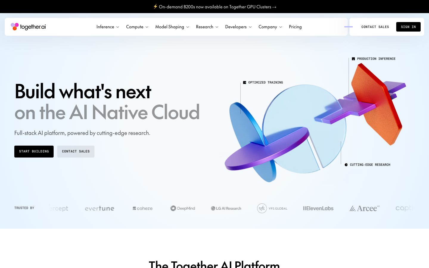 Preview of Together.ai