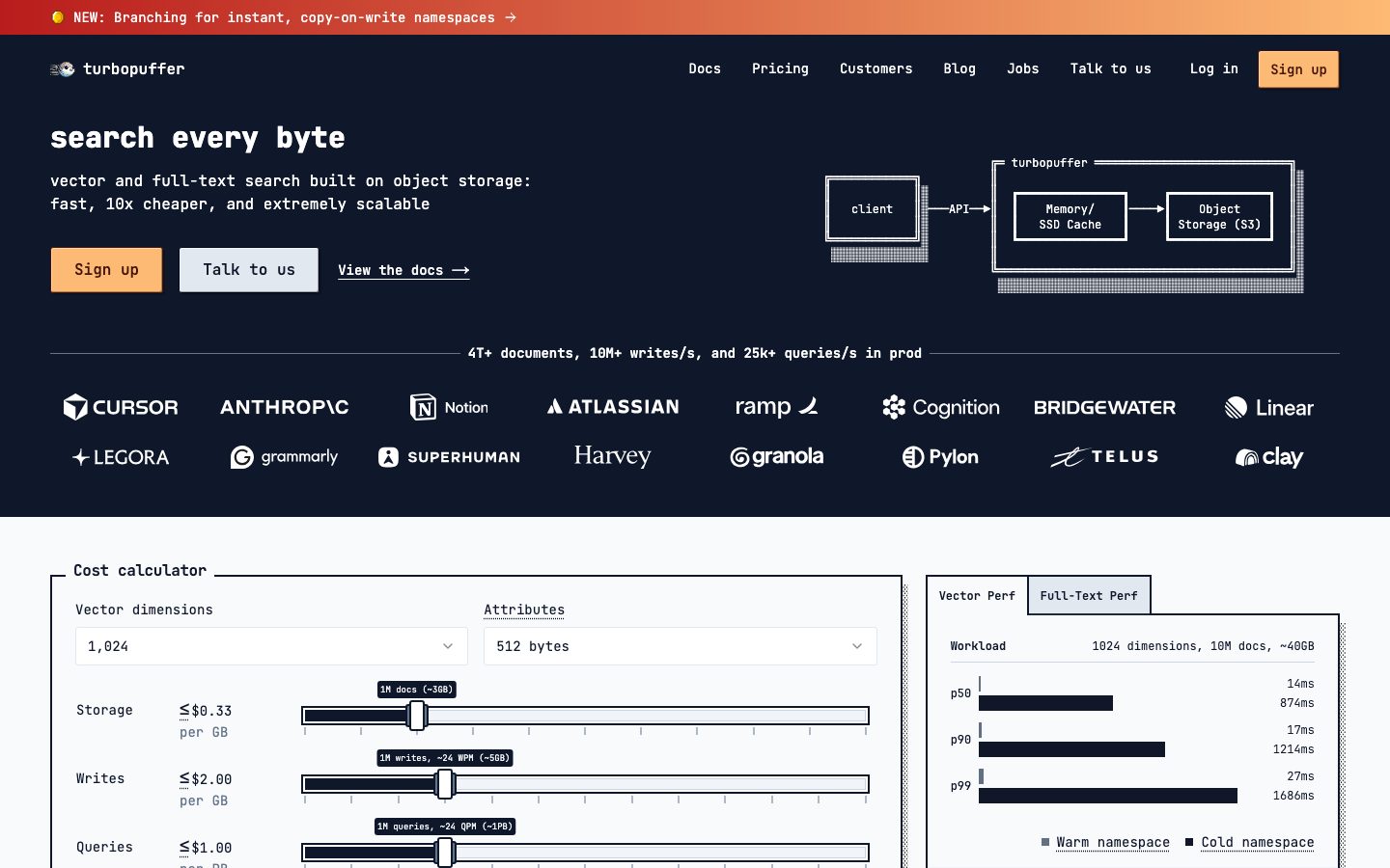 Preview of turbopuffer