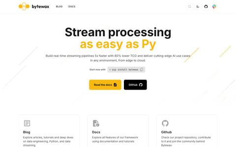 Bytewax design