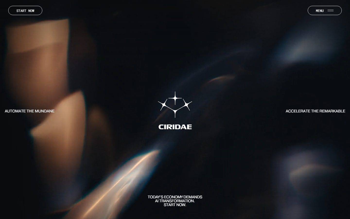 Ciridae homepage design, full-page screenshot