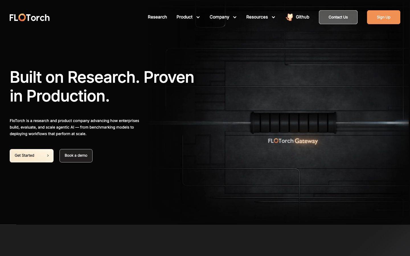 FloTorch homepage design, full-page screenshot