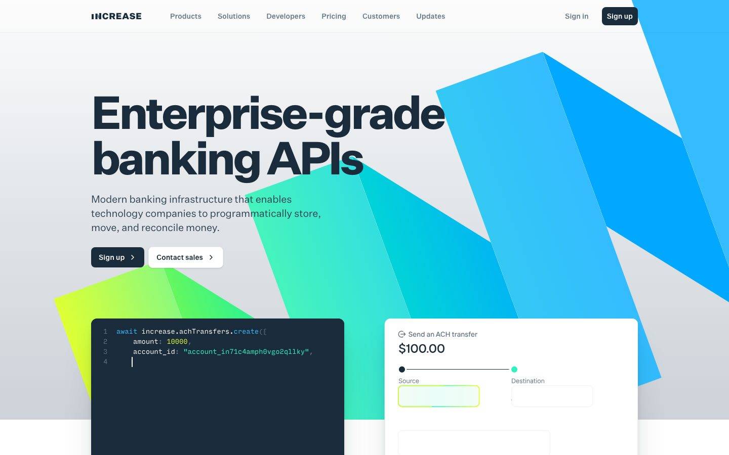 Increase homepage design, full-page screenshot