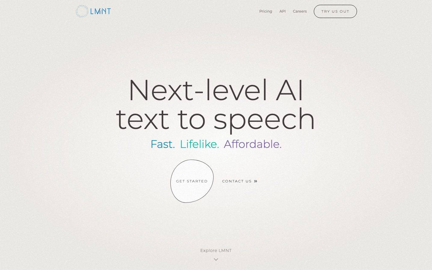LMNT homepage design, full-page screenshot