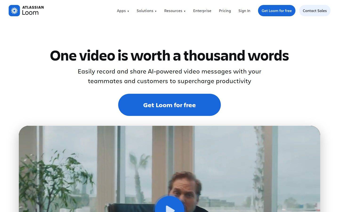 Loom homepage design, full-page screenshot