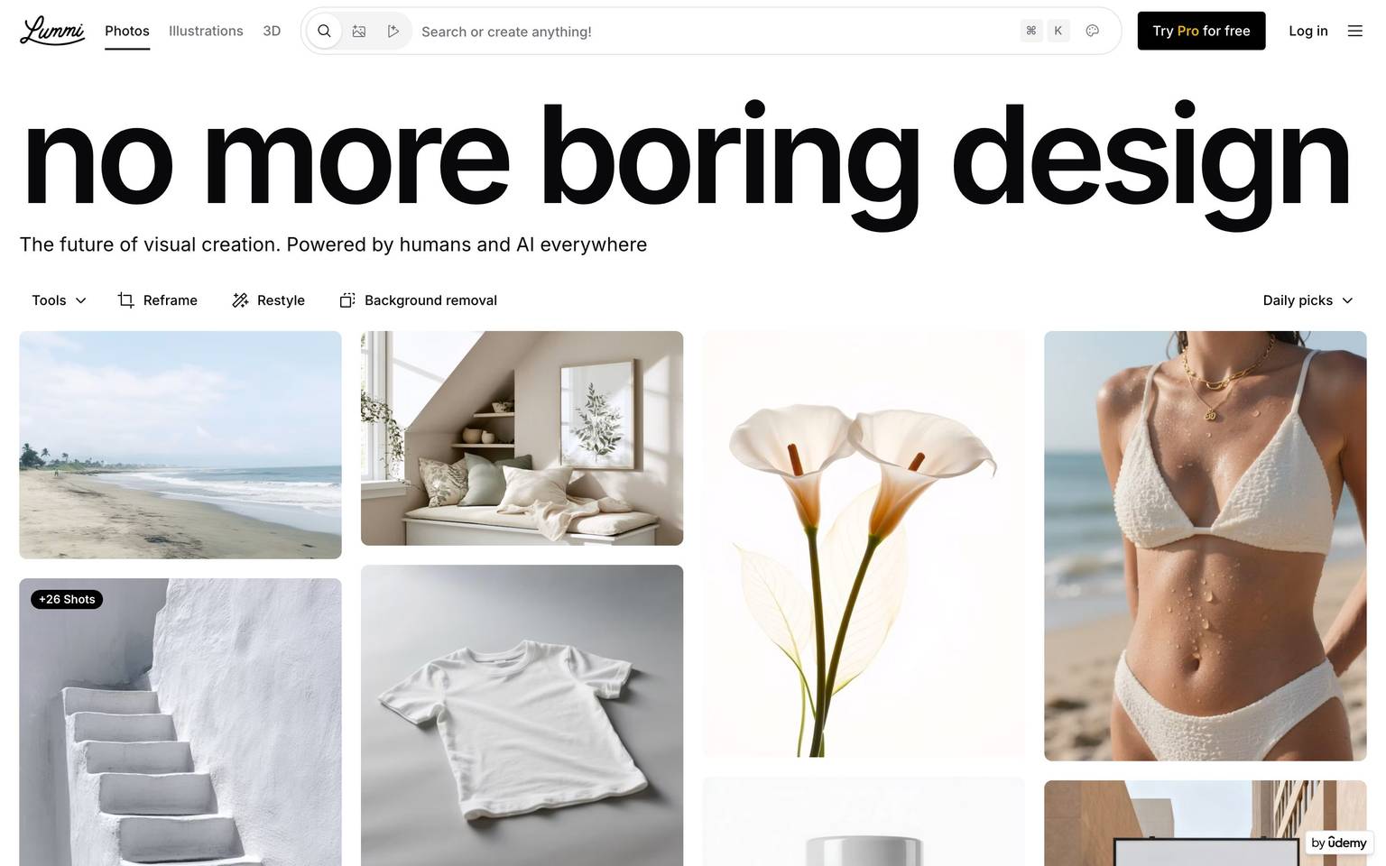 Lummi homepage design, full-page screenshot