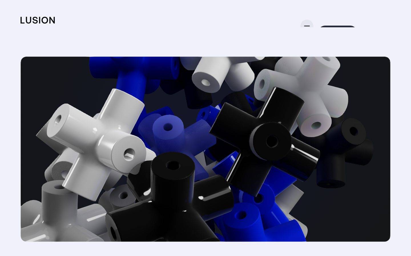 Lusion homepage design, full-page screenshot
