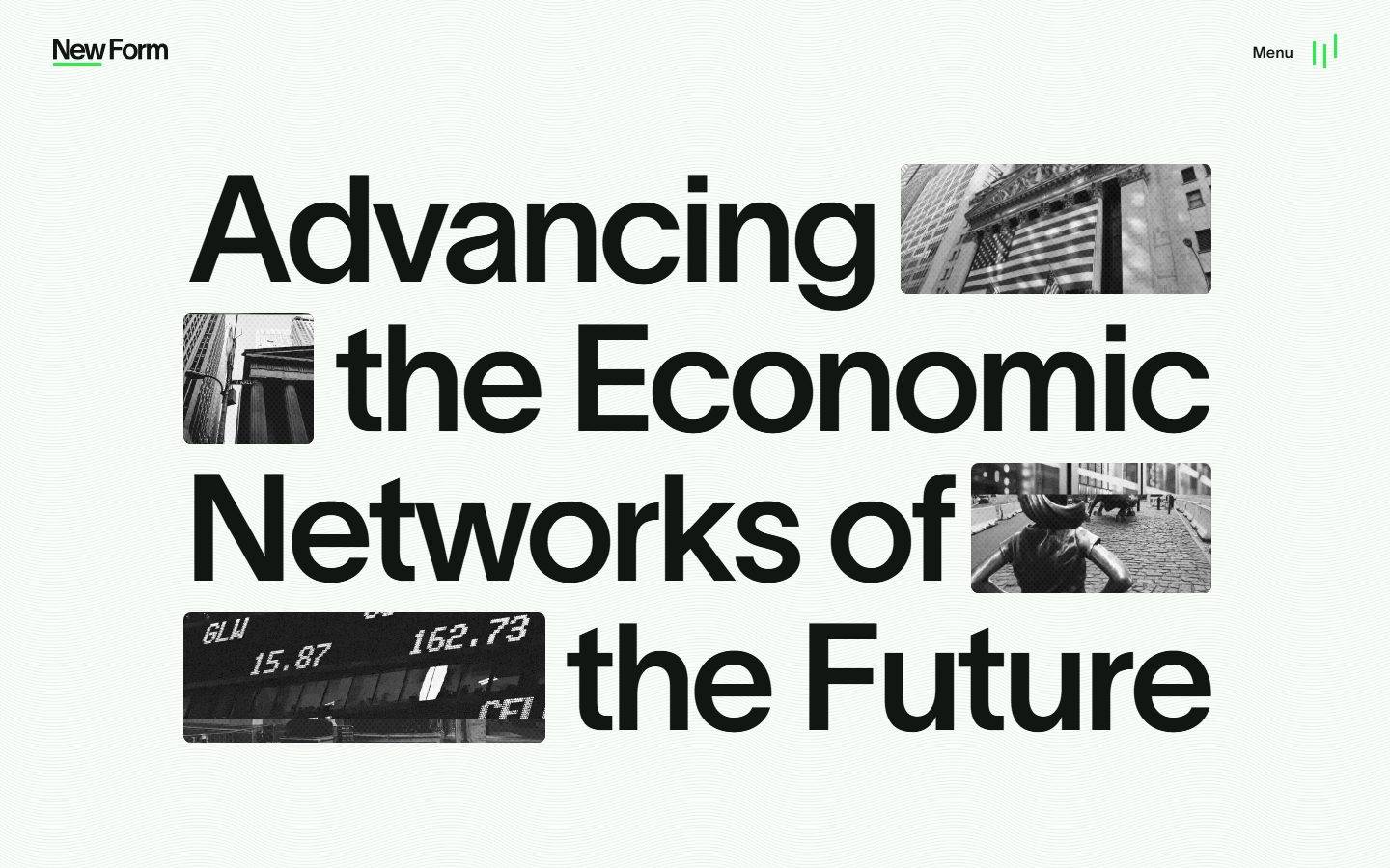 NewFormCap homepage design, full-page screenshot