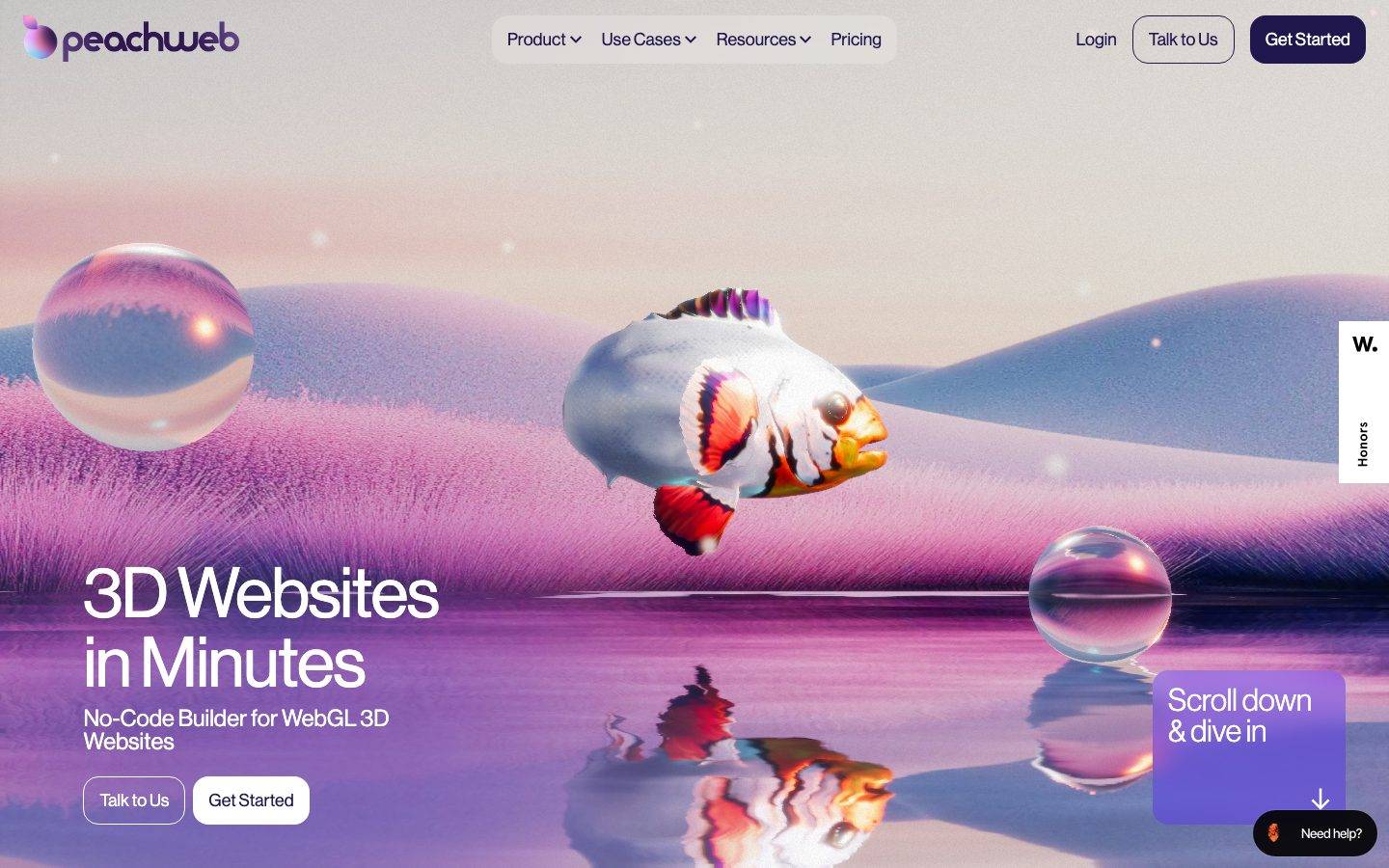 peachweb homepage design, full-page screenshot
