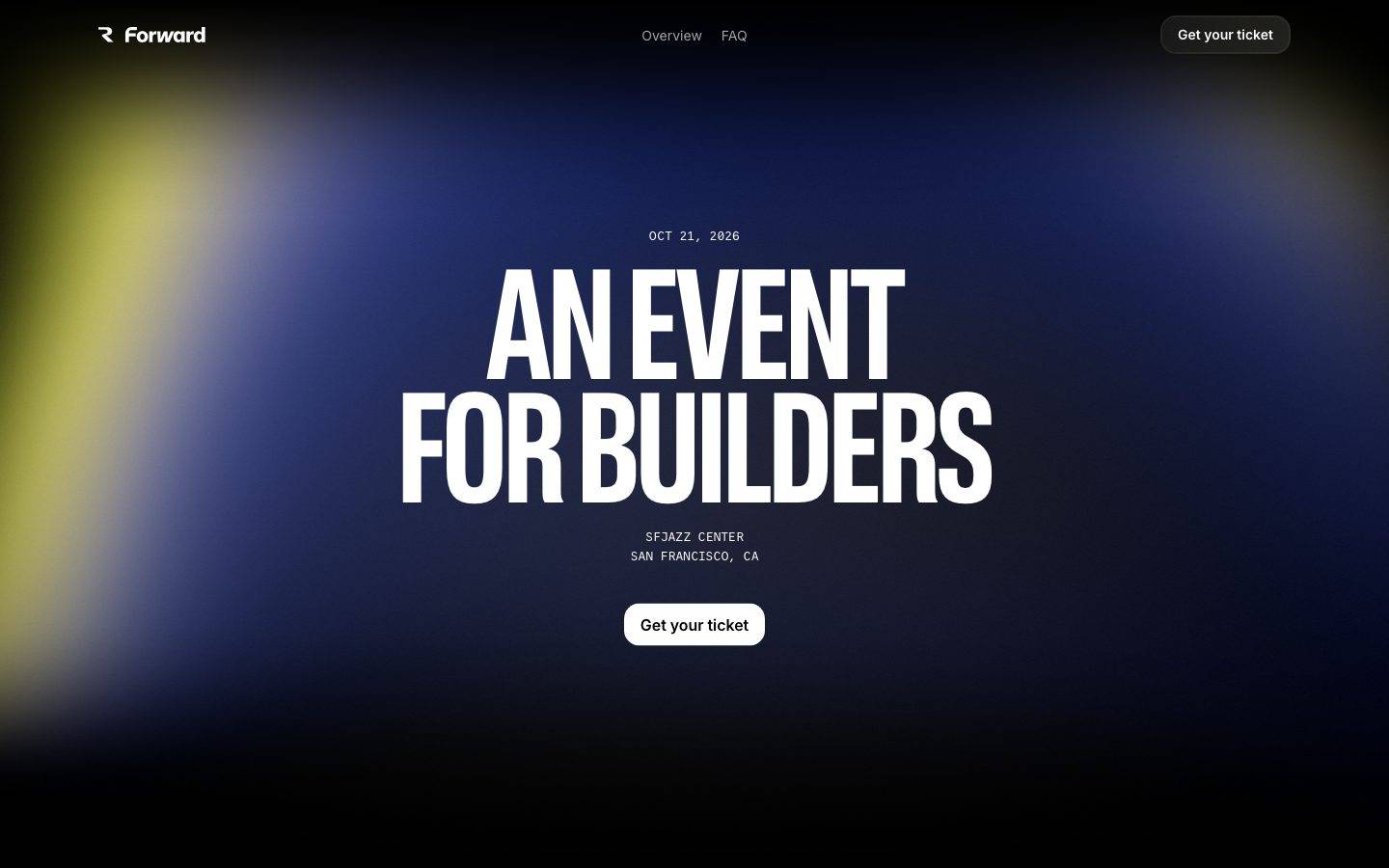 Resend-Forward homepage design, full-page screenshot