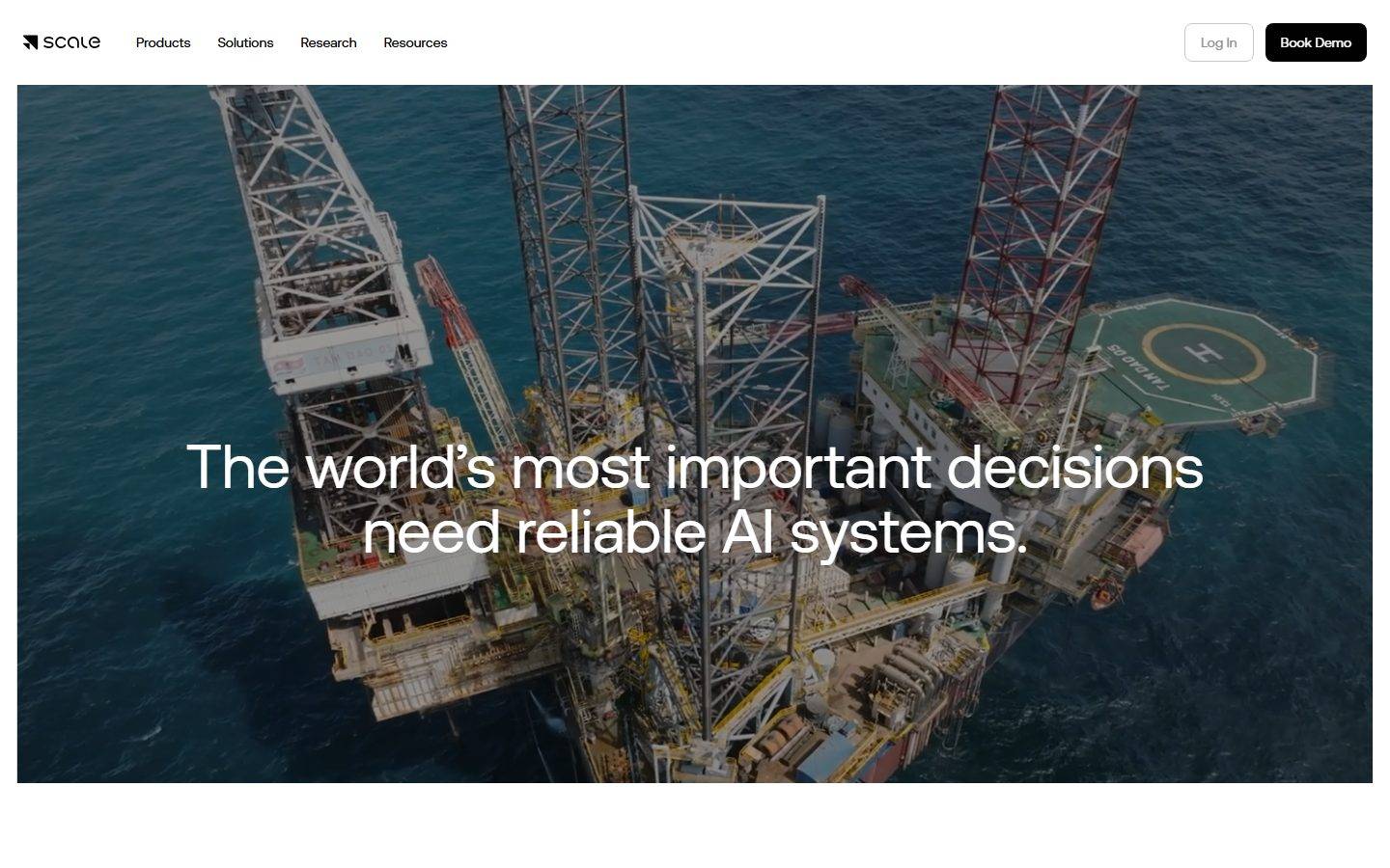 Scale homepage design, full-page screenshot