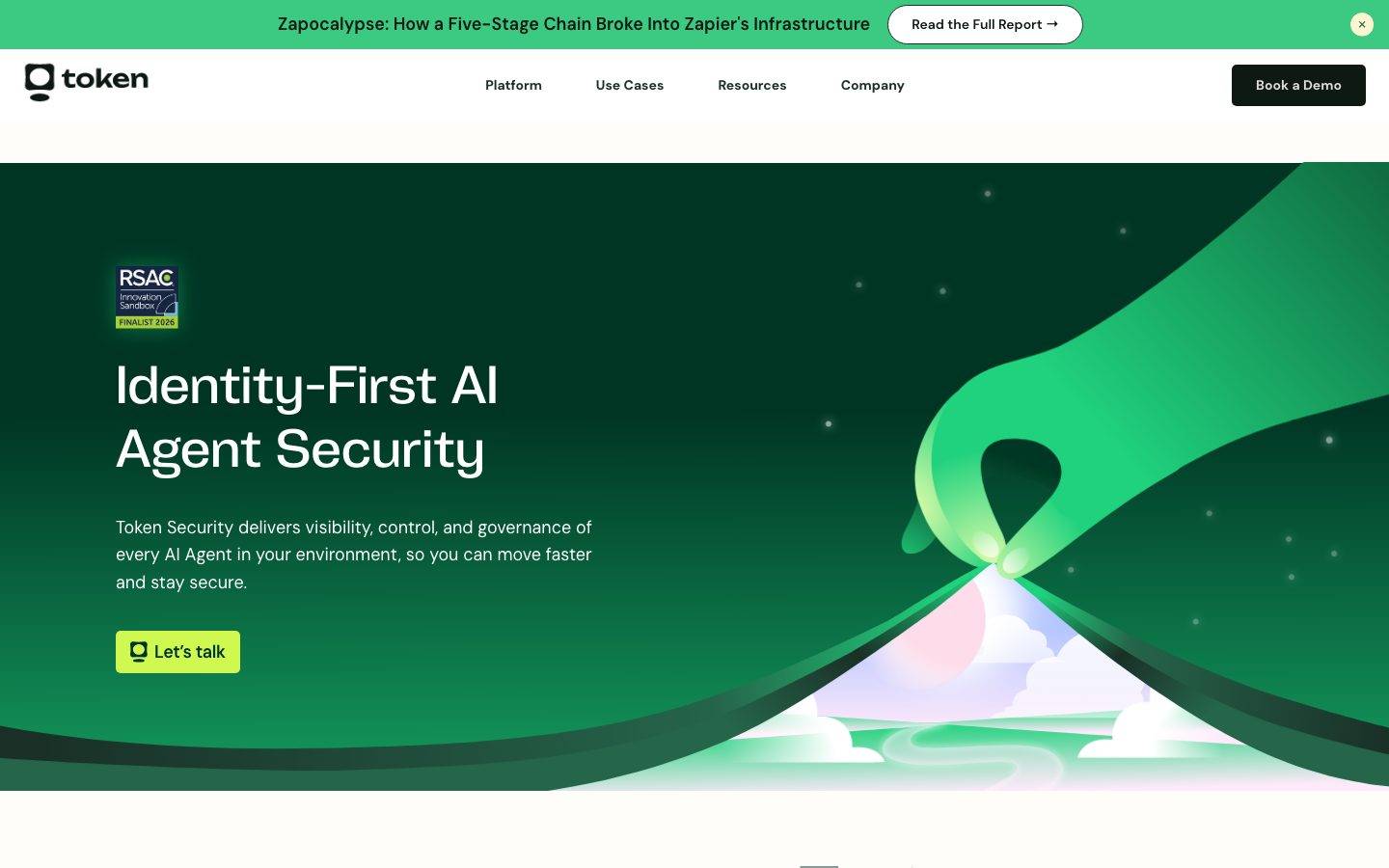 Token-Security homepage design, full-page screenshot