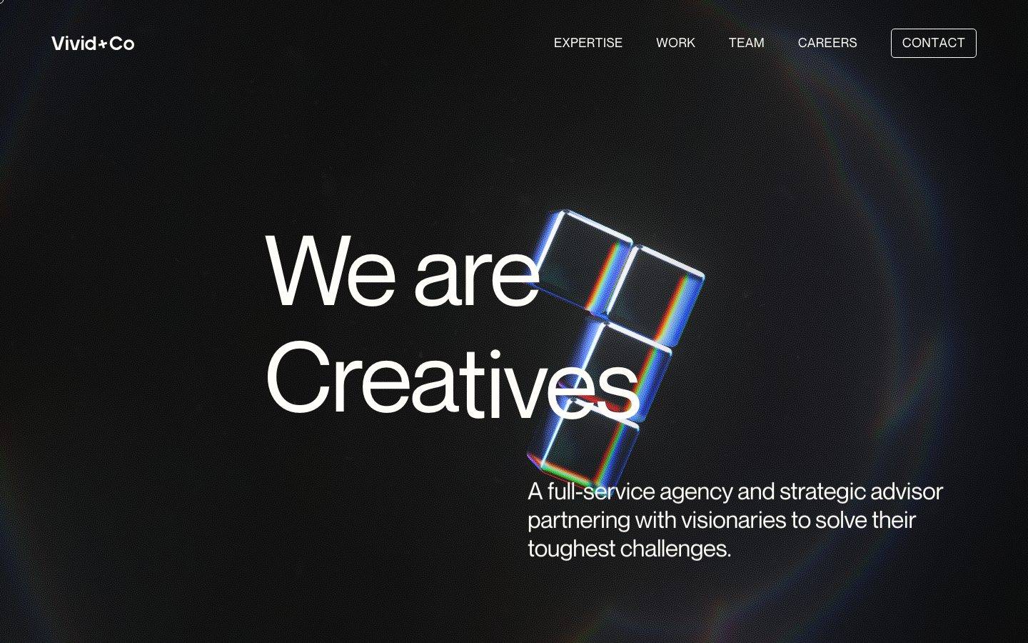 Vividand homepage design, full-page screenshot