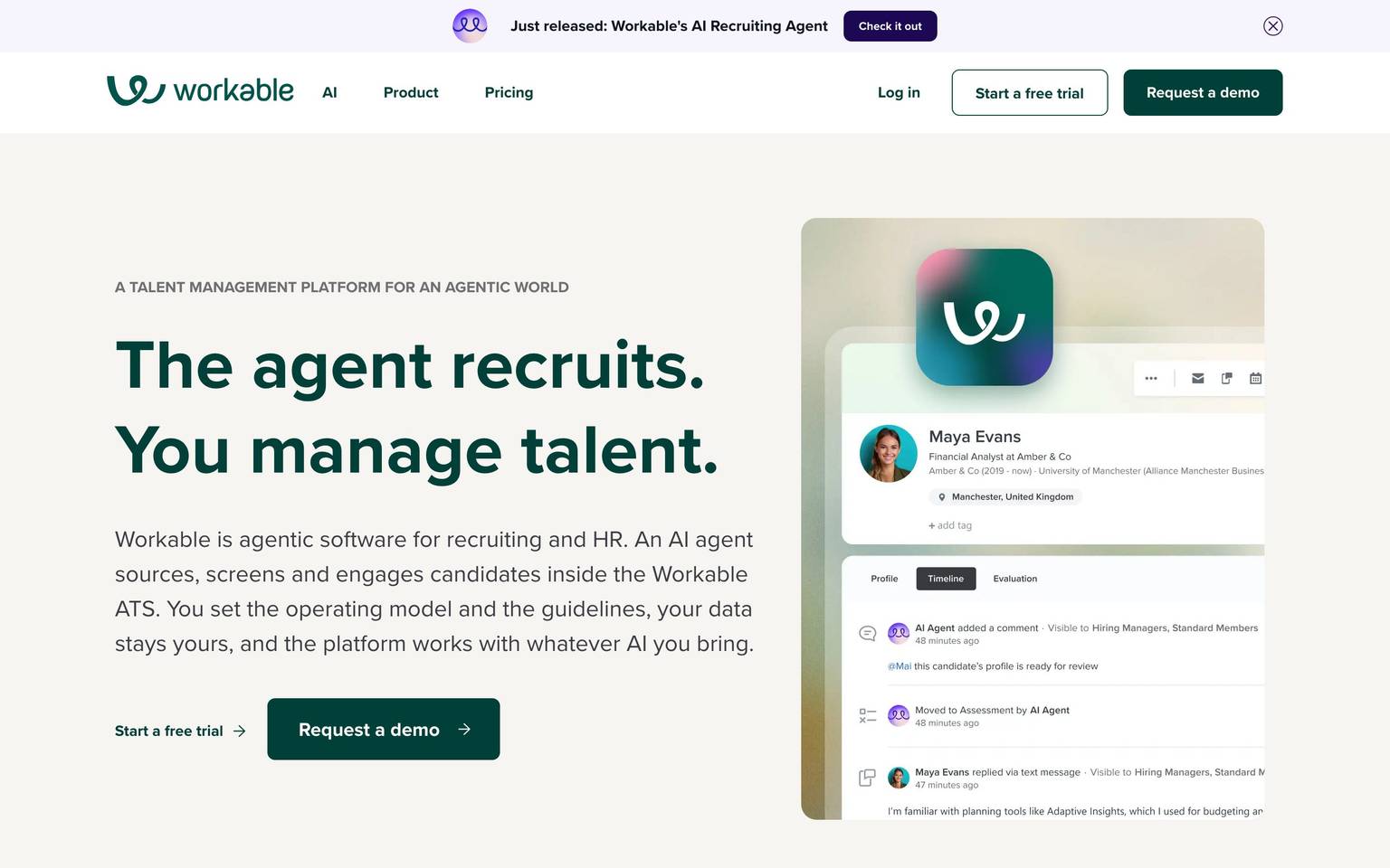 Workable homepage design, full-page screenshot